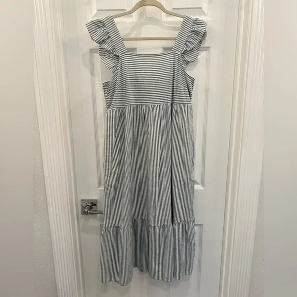 Universal Thread Blue Smocked Tiered Sundress - Picture 1 of 6